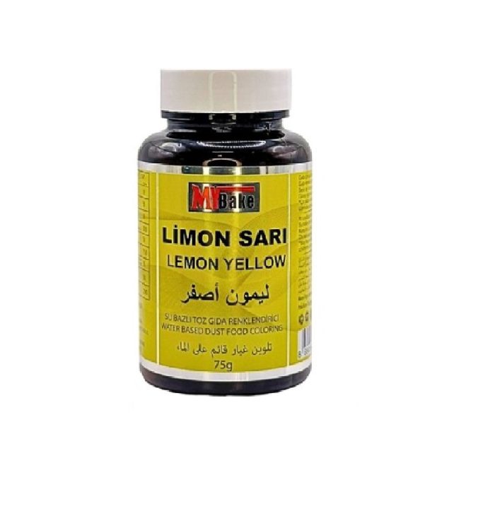 su bazli toz gida boyasi my bake 75 gr limon sarisi
