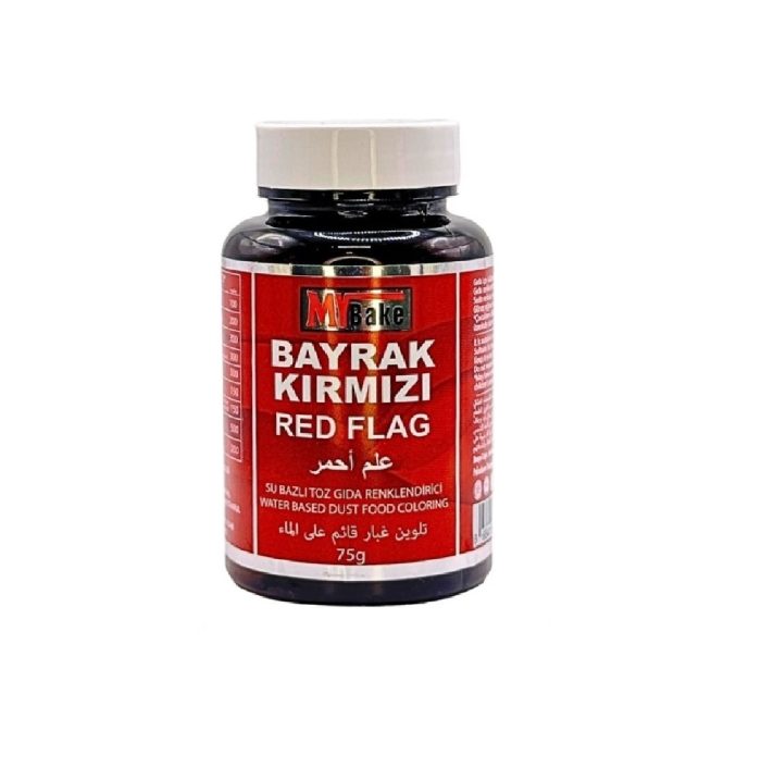 su bazli toz gida boyasi my bake 75 gr bayrak kirmizi 354