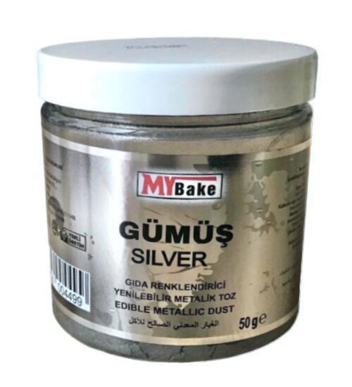 toz sim metalik my bake 50 gr gumus 423