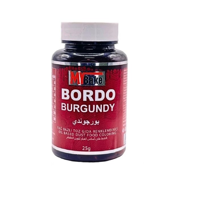 yag bazli toz boya my bake 25 gr bordo 362
