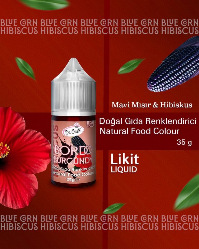 dogal likit gida boyasi dr gusto 35 gr bordo 565