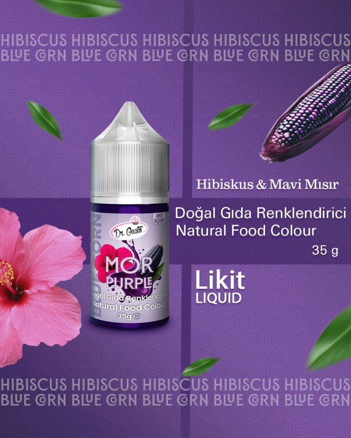 dogal likit gida boyasi dr gusto 35 gr mor 568