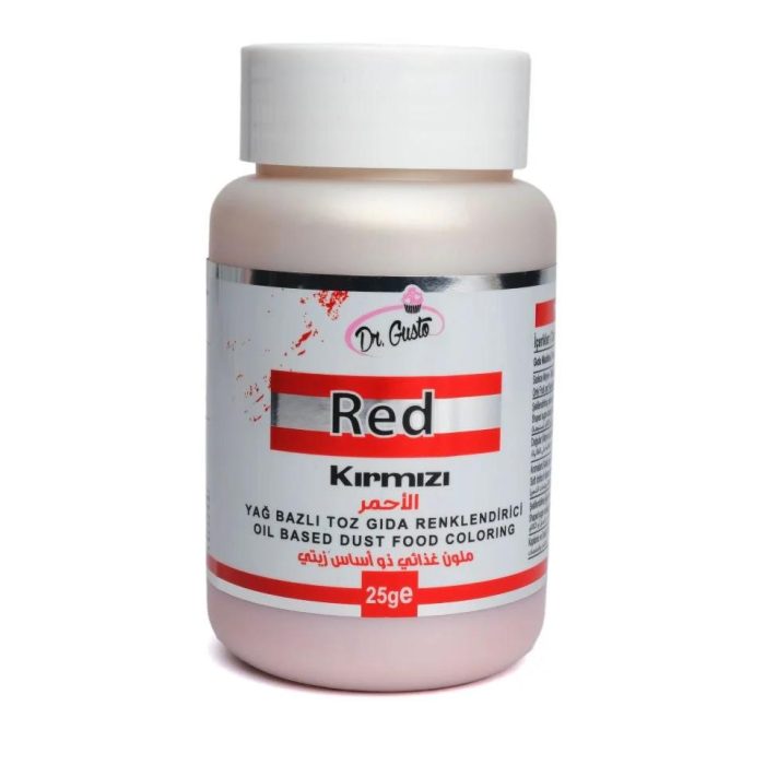 yag bazli toz boya dr gusto 25 gr kirmizi 513