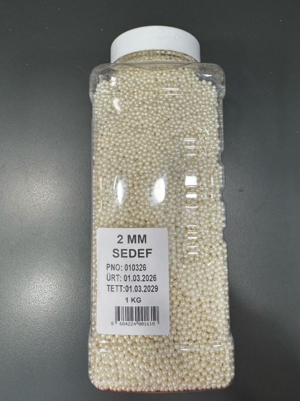 seker boncuk sedef 2 mm 1 kg my bake 1273