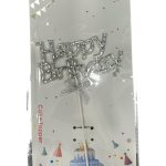 DEKOR TAŞLI HAPPY BİRTHDAY SÜS GÜMÜŞ